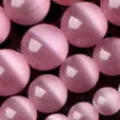 Pink cat's eye stone loose beads round crystal diy handmade jewelry bracelet necklace accessories - 4mm / Rose Red