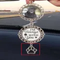 Custom Pet Memorial Car Hanging Ornament Dual Frame Photo Pendant Rearview Mirror Decor - Style 11