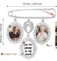 DIY photo pendant brooch custom memorial bouquet pin with picture frames for wedding gifts - Style 16