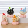 Lindo gato de la suerte caja misteriosa decoración de escritorio resina feng shui figura - Gato de la Suerte (1 Pieza Aleatoria)