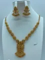 Vintage vergulde bloemige sieraden set ketting oorbellen voor bruiloft feest stijl. - Symmetrische Bloem Holle Stijl (TZ142)