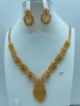 Verguld vintage bloem filigraan ketting oorbellen sieradenset voor vrouwen bruid feest. - Vintage Florale Holle Stijl (TZ165)