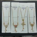 Gold stainless steel butterfly pendant clavicle chain set, minimalist crystal jewelry detail. - Butterfly Style (1)