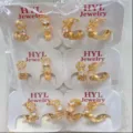 Vergoldete Zirkonia Mini Creolen Grosshandel Pack, elegantes Schmuckgeschenk fuer Damen. - Exquisiter Kugel-Mikro-Eingelegter Stil (ZSJEH613) / 6er-Set / Gold