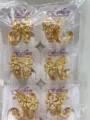 Koreanische goldene Strass Blume Creolen Ohrringe Grosshandel Damen elegante Schmuck - Floraler Stil (ZSJEH408)