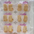 Gold plated pave cubic zirconia geometric hoop earrings wholesale pack detail display view - Geometric Style (ZSJEH725)