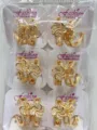 Koreanischer Stil vergoldete Zirkon Blumen Creolen exquisite Damen Modeschmuck Großhandel - Floraler Stil (ZSJEH401)