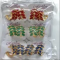 Grenzüberschreitender Großhandel bunte Zirkon Ohrringe exquisite Nischen-Design verschiedene Stile - Dreifarbiger Wassertropfen-Stil (ZSJEH290)