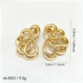 Elegante 14K vergulde holle bloem oorbellen voor vrouwen, zoet niche luxe ontwerp statement. - 3D Gestroomlijnde Bloemblaadjes Oorknopjes (EH1468)