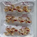 Elegante vergoldete Ohrringe mit bunten Zirkoniasteinen, stilvoller Ohrschmuck fuer Damen. - Reicher Bunter Stil (ZSJEH227)
