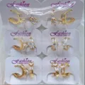 Vergoldete Creolen Set mit Zirkonia, exquisite kleine Huggie Ohrringe für Damen Schmuck. - Weißer Creolen Stil (ZSJEH228)