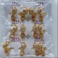 Vergoldete Kristall Tropfen Creolen Set, elegante Zirkon Großhandel Schmuck für Damen. - Champagner-Wassertropfen-Anhänger-Stil (ZSJEH249)
