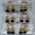 Vergoldete Zirkonia Ohrringe mit schwarzen Perlen Mode Schmuck Grosshandel Variante Stil - Schwarzer Perlen-Anhänger-Stil (ZSJEH252)