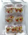 Vergoldete mehrfarbige Zirkon Kleeblatt Creolen Set Modeschmuck Variante Artikel - Herzförmiger Blumenstil (ZSJEH327) / 6er-Set / bunt