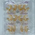 Vergoldete Zirkon Creolen Set, exquisites Kristall Tropfen Design fuer Alltag und Grosshandel. - Exquisites Strass Wassertropfen Stil (ZSJEH260) / Weiß