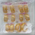 Vergoldete Zirkon Creolen Set Glitzernde Mode Schmuck Packung Groesse Groszhandel - Mikro-Inlay Kleiner Runder Creolen-Stil (ZSJEH598) / 6er-Set / Gold