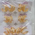 Vergoldete Zirkon Creolen Mikrofassung Zirkonia Mode Damen Schmuck Großhandel Online - Voll-Zirkonia Mikro-Inlay-Creolen-Stil (ZSJEH599) / 6er-Set / Gold
