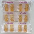 Wholesale gold-plated geometric cubic zirconia earrings set, fashion minimalist hoop jewelry. - Rectangular Geometric Style (ZSJEH704)