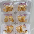Gold-plated geometric cubic zirconia hoop earrings wholesale variant pack, elegant design. - Geometric Micro-Inlaid Style (ZSJEH705)