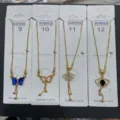 Stainless steel butterfly necklace set, elegant rhinestone clavicle chain for women daily wear. - Butterfly Style (9)