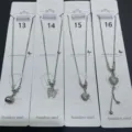 Stainless steel necklace set minimalist butterfly heart pendant clavicle chain fashion jewelry - Spherical Style (13)