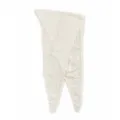 Pañuelo triangular de encaje tejido bufanda cálida de invierno chal crema versátil mujer - Talla única / Blanco