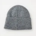 Berretto in maglia grigia, cappello di lana caldo invernale, copricapo a coste tinta unita casual. - Grigio scuro