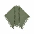 Sciarpa triangolare verde lavorata a maglia con frange, scialle caldo invernale in lana. - Verde Brillante