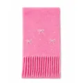Sciarpa Maglia Fiocco Perla Rosa Inverno Caldo Frangia Scaldacollo Variante Articolo - Rosa Nettare