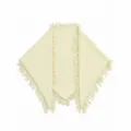 Sciarpa triangolare in misto lana con frange, elegante scialle invernale beige caldo. - Giallo Mandorla