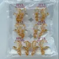 Vergoldetes Zirkonia Ohrringe Set, exquisites Nischendesign mit bernsteinfarbenen Steinen - Champagner Marquise-Anhänger-Stil (ZSJEH264)
