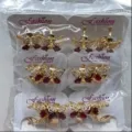Vergoldete Schmetterlings-Ohrringe aus Kupfer mit bunten Zirkonia, stilvoller Modeschmuck für Damen. - Schmetterlingsdesign (ZSJEH339) / Rot