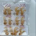 Vergoldete Creolen mit funkelnden gelben Zirkonia Tropfen, exquisite Schmuck Großhandel. - Champagner Ovaler Anhänger-Stil (ZSJEH266)