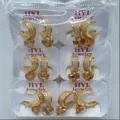 Vergoldete bunte Zirkon Herz Creolen Set, stilvoller modischer Ohrring Schmuck für Damen - Herzanhänger Creolen (ZSJEH350) / bunt