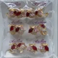 Bunte Zirkonia Gold Creolen Set, exquisite Damen Mode Ohrringe fuer den Grosshandel. - Unregelmäßiger Stil (ZSJEH281) / Rotrosa