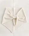 Solid color knitted triangular scarf for women, warm winter cashmere wool neck wrap, beige. - 100-135CM / Milky White