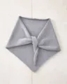 Grey cashmere wool knitted triangular scarf for women, warm winter neck warmer bib. - 100-135CM / Light Gray