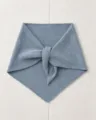 Blue Grey Knitted Triangular Scarf Winter Warm Neck Wrap Stylish Cashmere Feel Bandana - 100-135CM / Space Gray