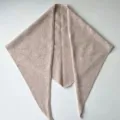 Soft cashmere knit triangular scarf, solid color winter warm shawl for women daily wear. - Light Coffee