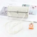 Elegant cylinder pearl evening bag, handmade crossbody shoulder bag for parties and weddings. - Cylindrical Pearl Bag