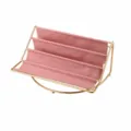 Organisateur de bureau rose et or multicouche rangement cosmétique étagère de papeterie - L / Rose