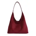 Sac cabas uni style coreen femme automne nouveau cuir souple vintage sac epaule grande capacite - Rouge
