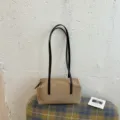 Retro suede shoulder bag for women, casual commuter underarm handbag with long straps. - 24*11*12 / Sand Camel