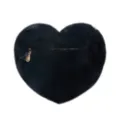 Autumn winter fashion black heart shaped plush cross body bag cute soft handbag for women - Black