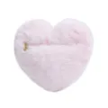 Pink heart plush crossbody bag soft fluffy shoulder bag cute winter handbag for women. - Light Pink