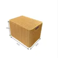 Grand panier de rangement en rotin synthétique avec couvercle, corbeille pour jouets 44x30cm - Très Grand (44x30x29cm)