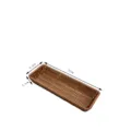 Detail view of the rectangular woven storage basket highlighting dimensions and fine structure. - Rectangular Strip (K1) / 27x9.5x3.5cm