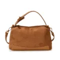 Retro bruine suède schoudertas chique casual crossbody handtas voor dames herfst. - Bruin