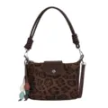 Korean vintage leopard print faux suede shoulder bag, minimalist women crossbody bag sku - Leopard Print
