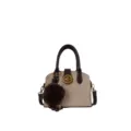 Petit sac à bandoulière pour femme style coréen, sac de loisirs d'automne avec pendentif peluche. - Kaki